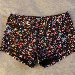 KFT Keep Moving Lined Shorts in rainbow starburst